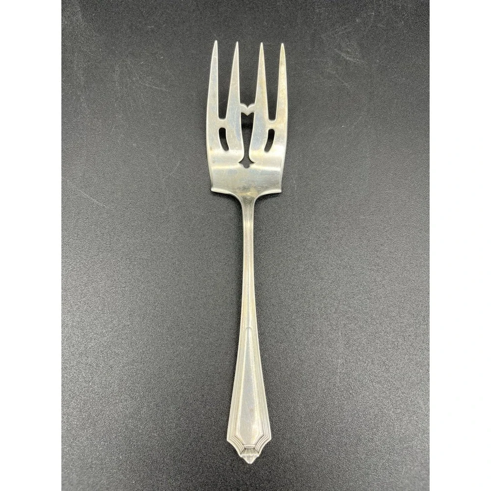 Sterling Silver Gorham Plymouth Large Ramkin Fork Pierced